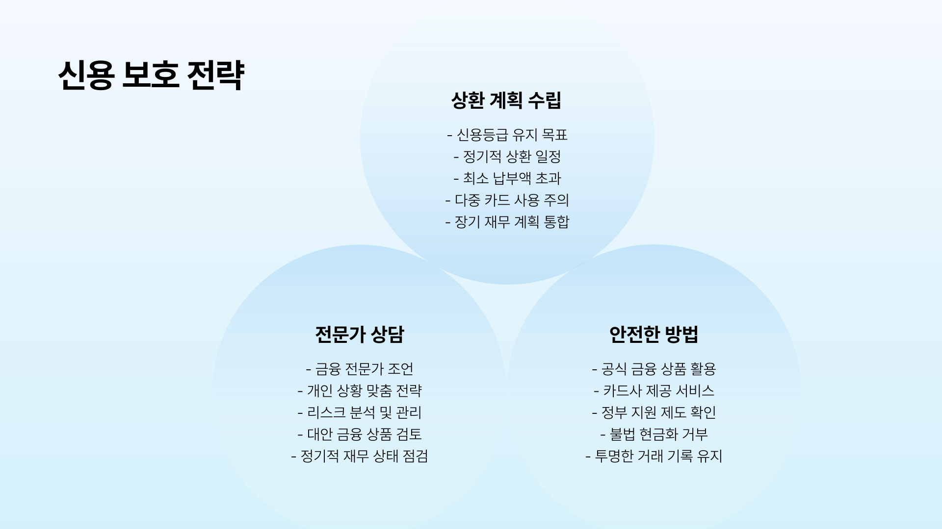 신용 보호 전략